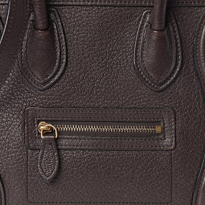 Celine Goatskin Nano Luggage Dark Taupe 13 of 15