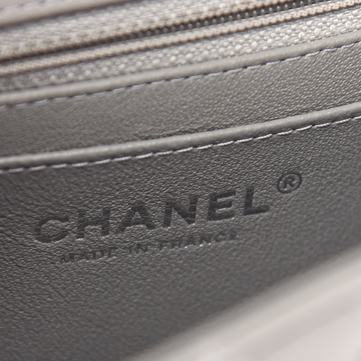Chanel Lambskin Quilted Mini Rectangular Flap Grey 6 of 9