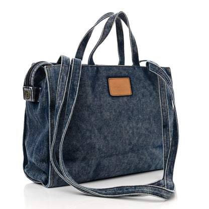 Telfar Denim Medium Shopping Bag Blue 3 of 10
