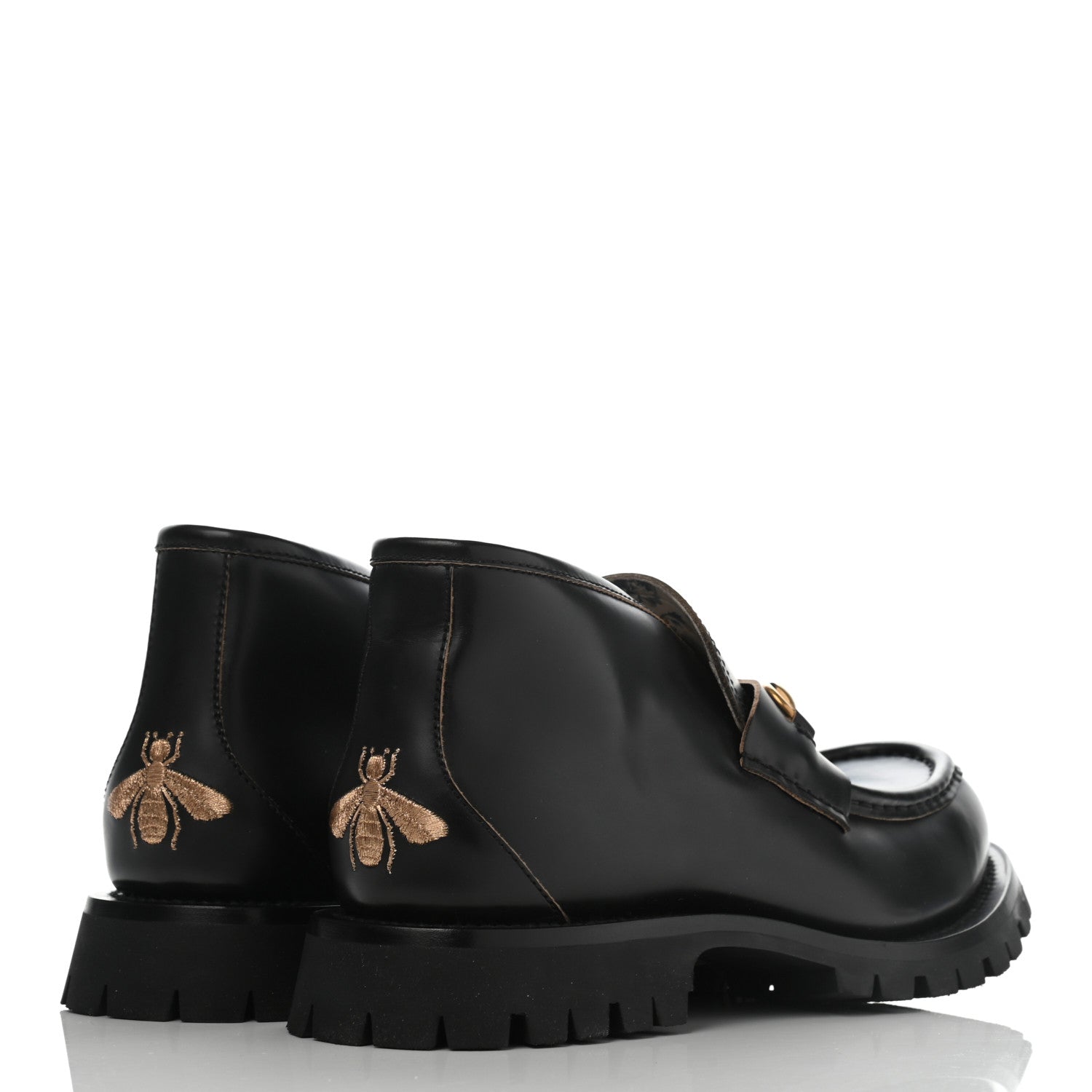 Gucci Cordovan Lux Mens Harald Horsebit Ankle Boots 9 Black 4 of 11