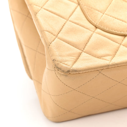 Chanel Lambskin Quilted Medium Double Flap Beige 13 of 26