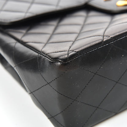 Chanel Lambskin Quilted XL Jumbo Single Flap Black 10 of 17