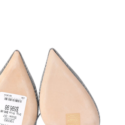 Jimmy Choo Prince Of Stars Fabric Marinda 65 Ankle Booties 37 Silver 10 of 12