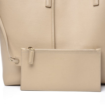 Saint Laurent Calfskin Large Shopping Tote Natural 11 of 14