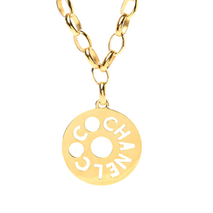 Chanel Oversized Coco Chanel Pendant Necklace Gold 4 of 7