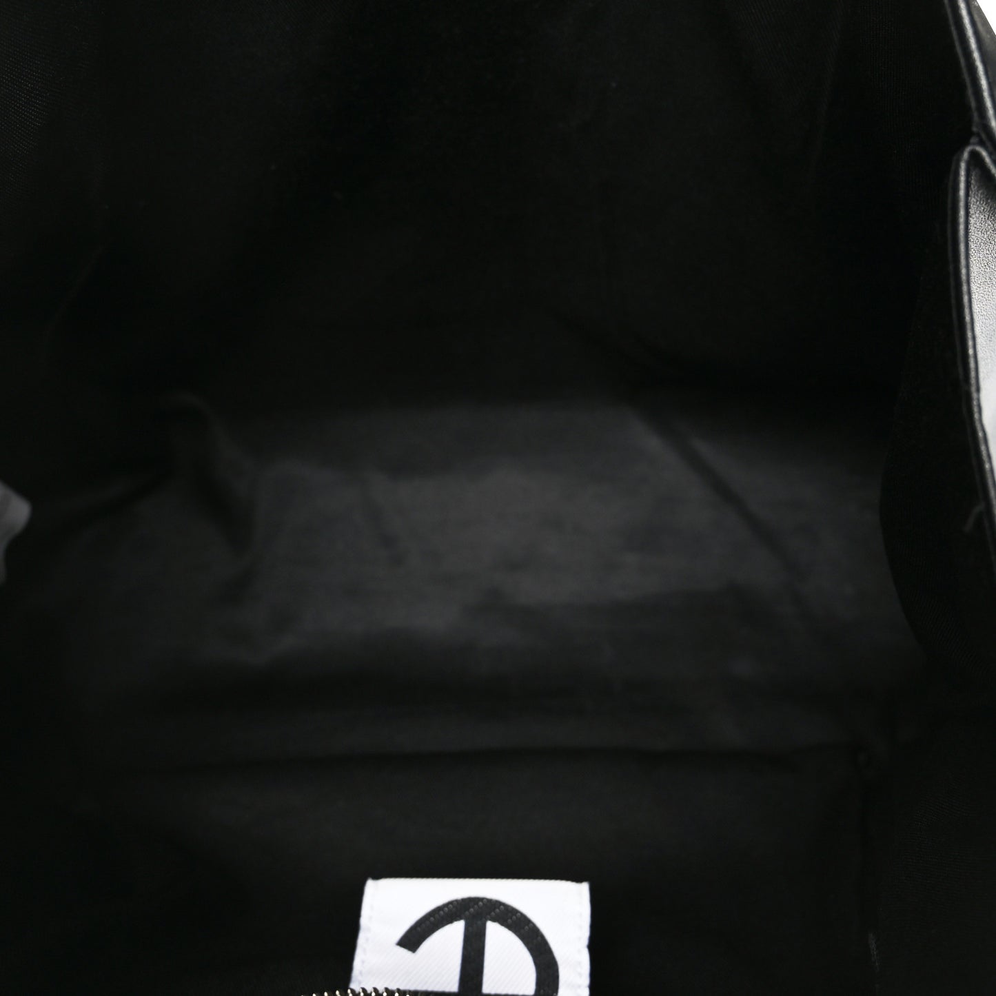 Vegan Leather Medium Shopping Bag Black