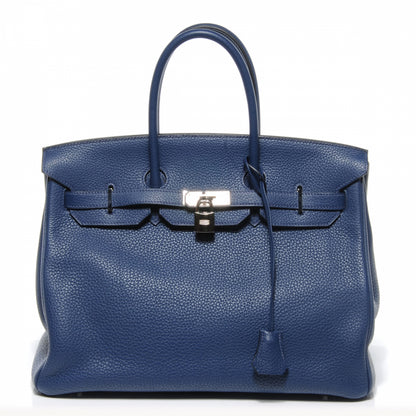Hermes Taurillon Clemence Birkin 35 Bleu de Prusse 1 of 5