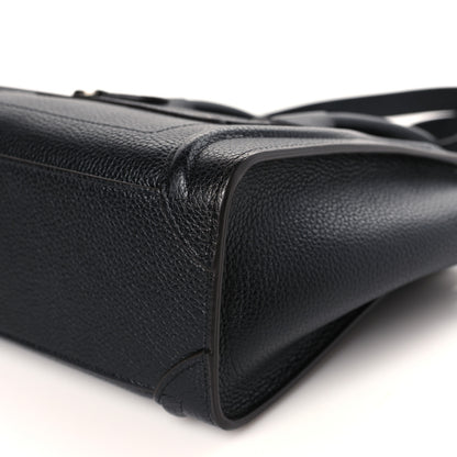 Celine Drummed Calfskin Nano Luggage Black 8 of 8