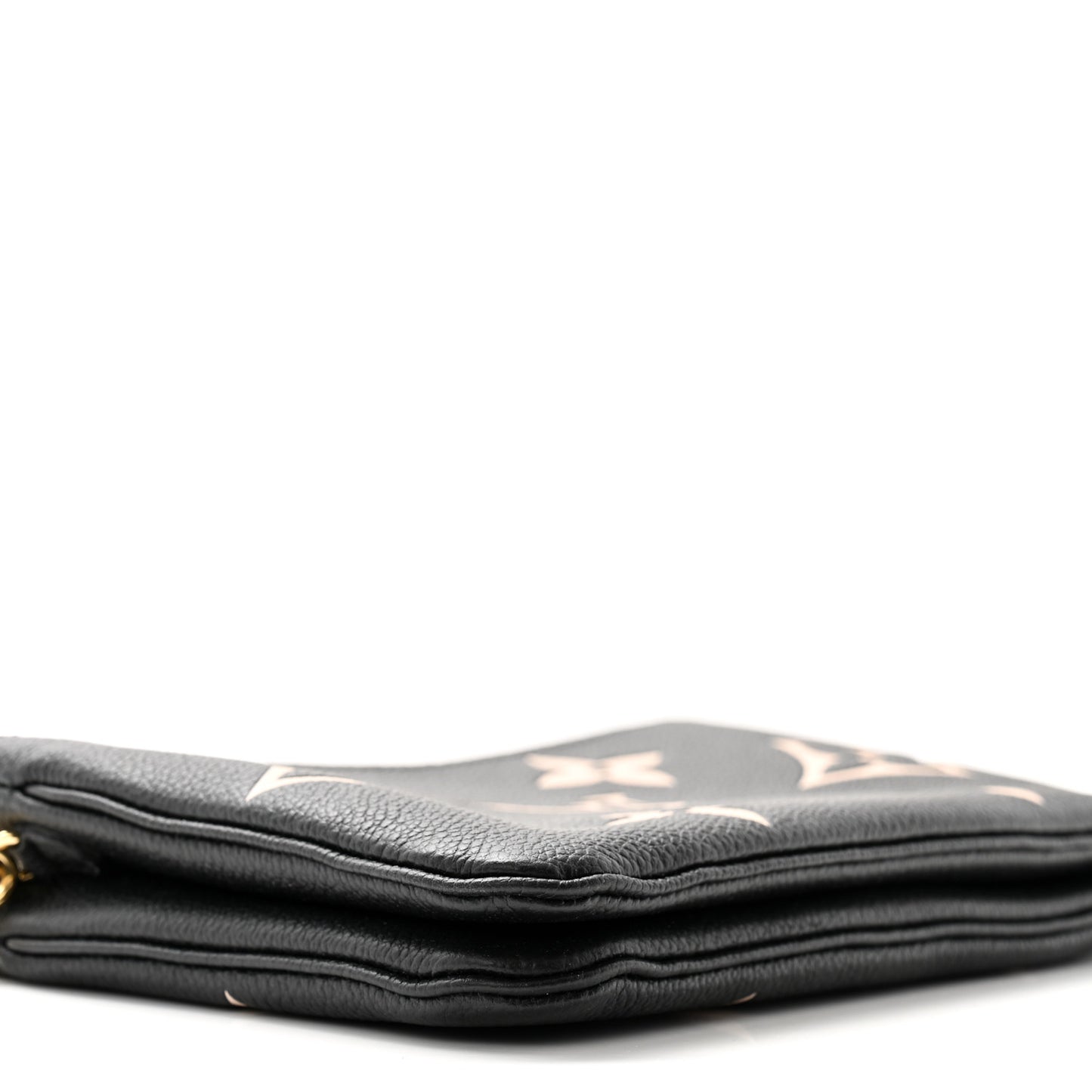 Empreinte Monogram Giant Double Zip Pochette Black Cream