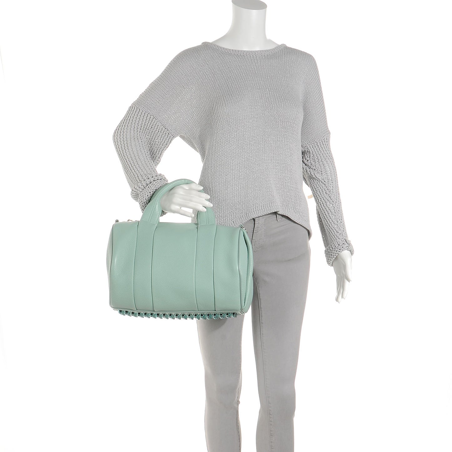 Pebbled Leather Rocco Peppermint