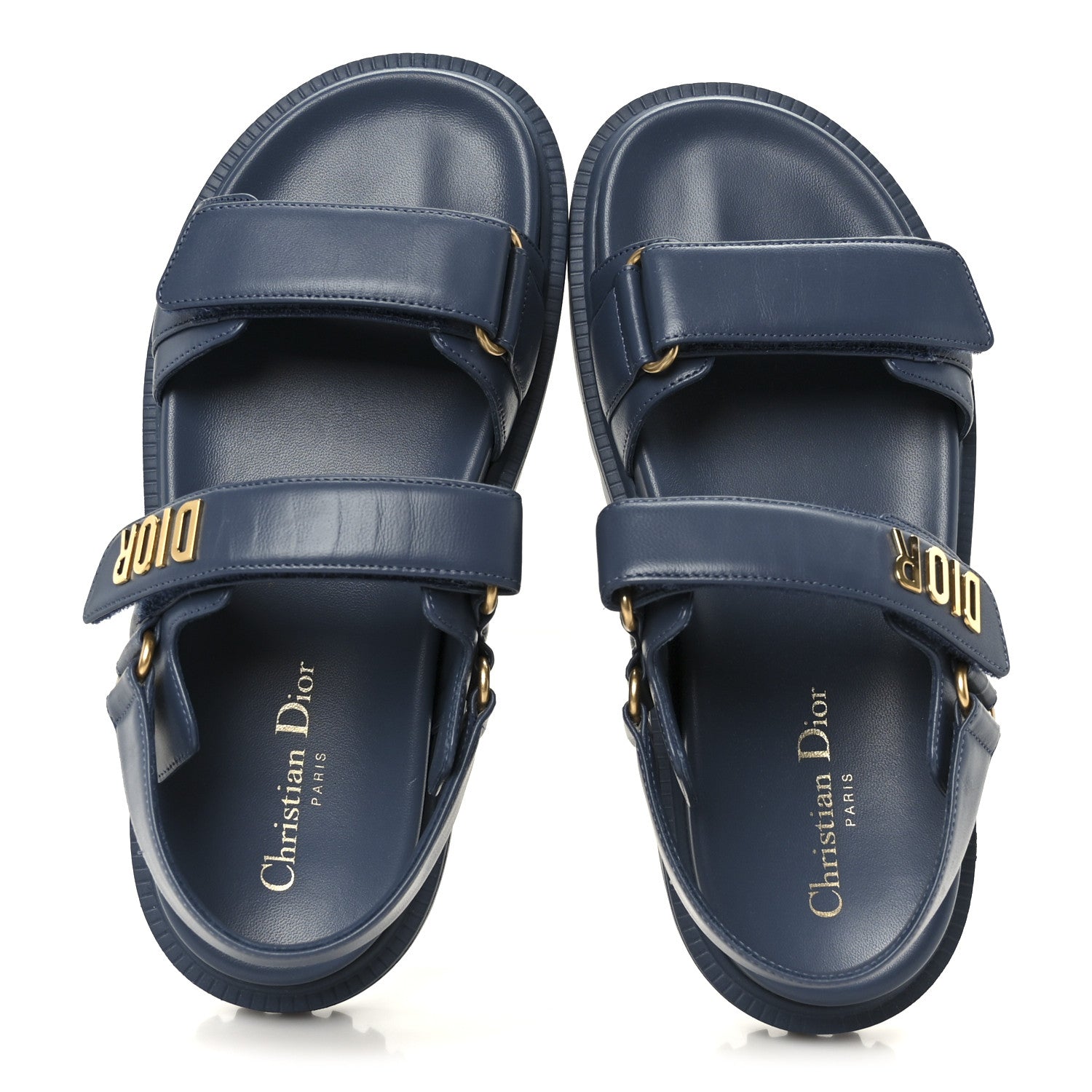 Christian Dior Lambskin Dioract 10mm Sandals 39 Pastel Blue 2 of 10
