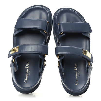 Christian Dior Lambskin Dioract 10mm Sandals 39 Pastel Blue 2 of 10
