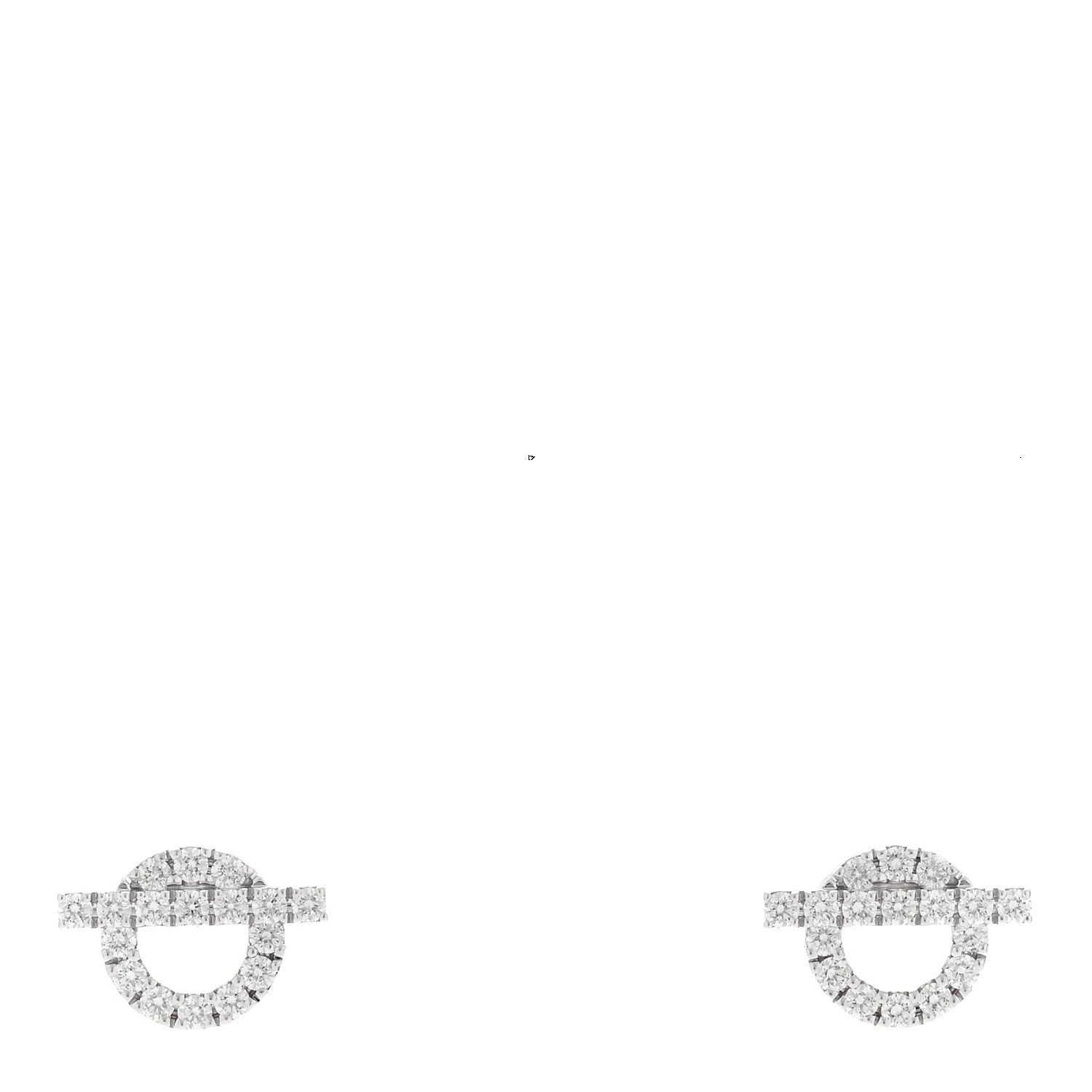 Hermes 18K White Gold Diamond Finesse Earrings 1 of 5