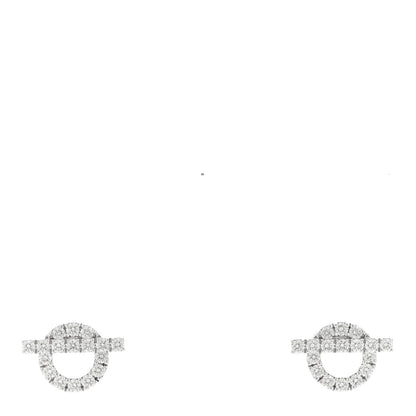 Hermes 18K White Gold Diamond Finesse Earrings 1 of 5