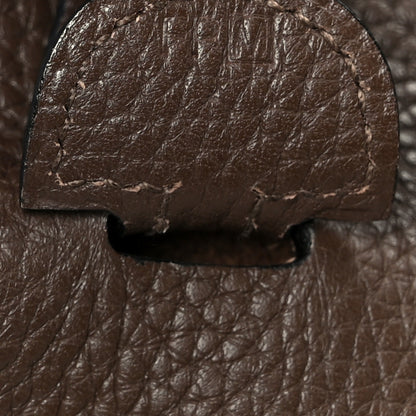 Hermes Taurillon Clemence Evelyne IlI PM Chocolate 6 of 9