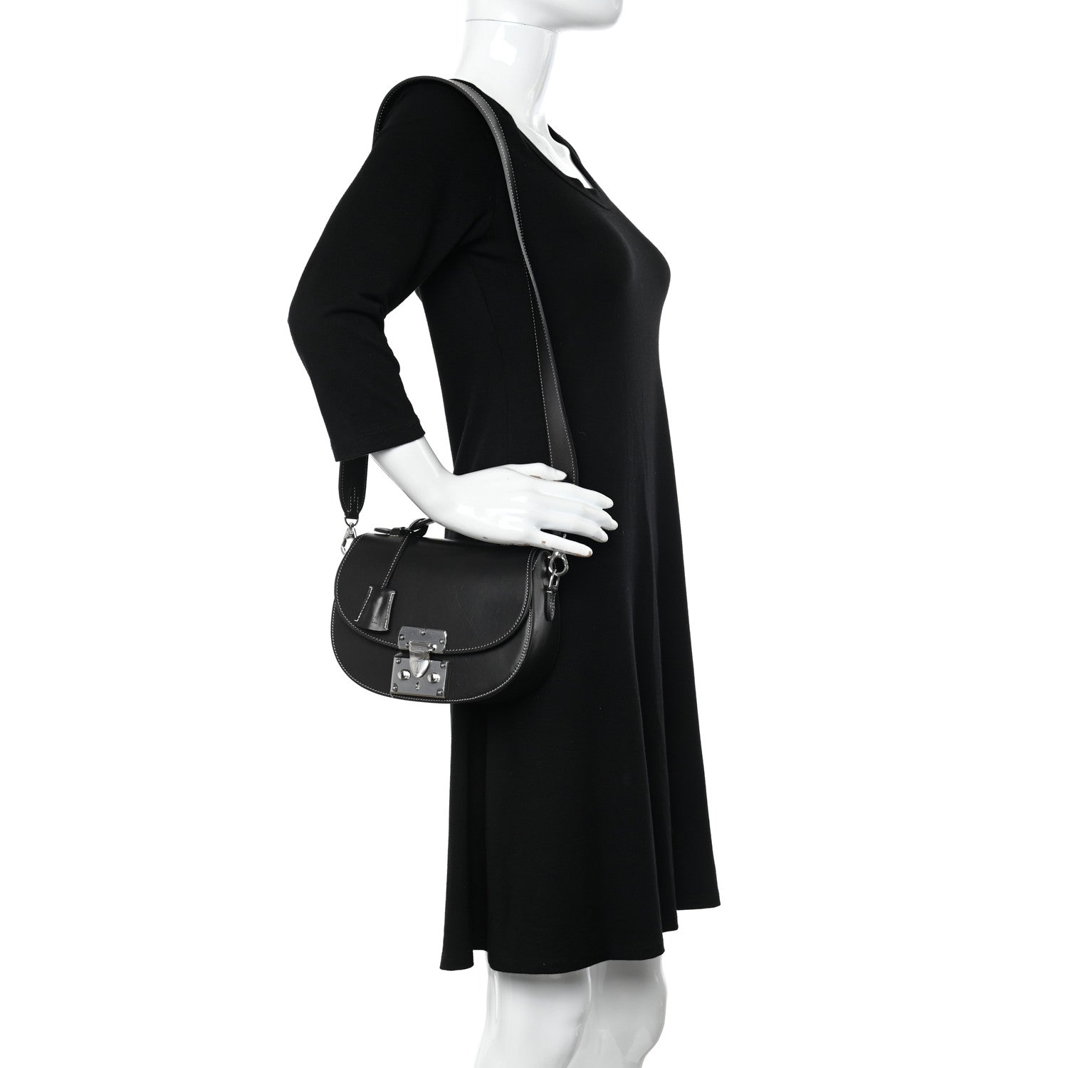 Moynat Barenia Blush Flori PM Black 3 of 23