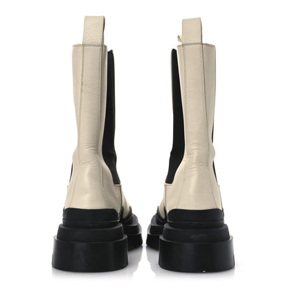 Bottega Veneta Calfskin The Tire Chelsea Boots 39 Sea Salt Black 6 of 13