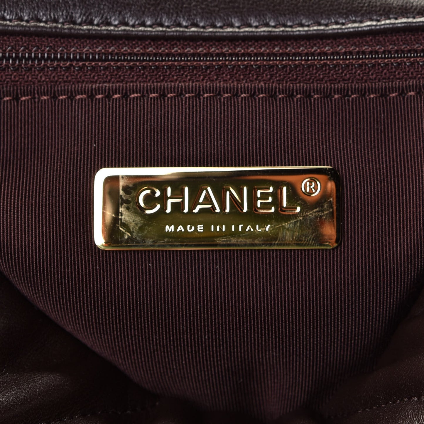 Lambskin Quilted Medium Chanel 19 Flap Dark Brown