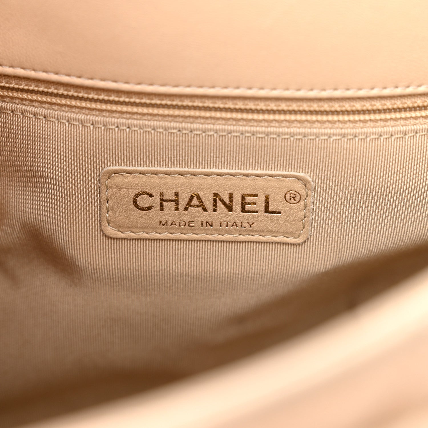 Chanel Lambskin Quilted Elegant CC Shopping Tote Beige Black 6 of 10