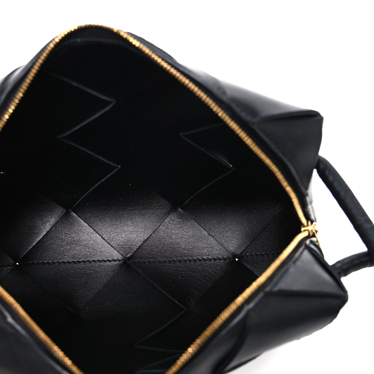 Bottega Veneta Lambskin Maxi Intreccio Small Cassette Camera Bag Black 5 of 9
