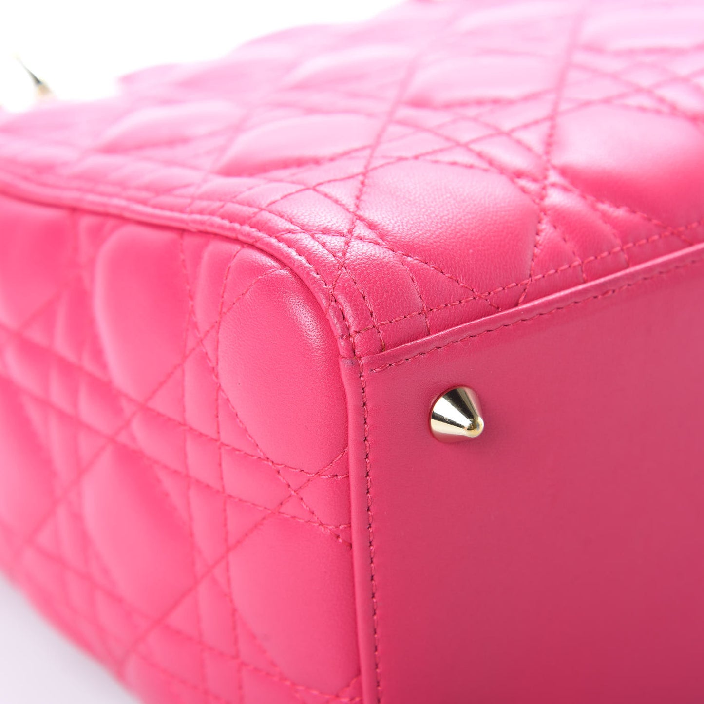 Lambskin Cannage Medium Lady Dior Pink