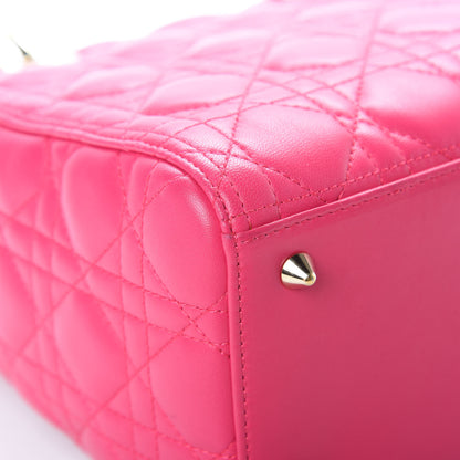 Christian Dior Lambskin Cannage Medium Lady Dior Pink 10 of 16