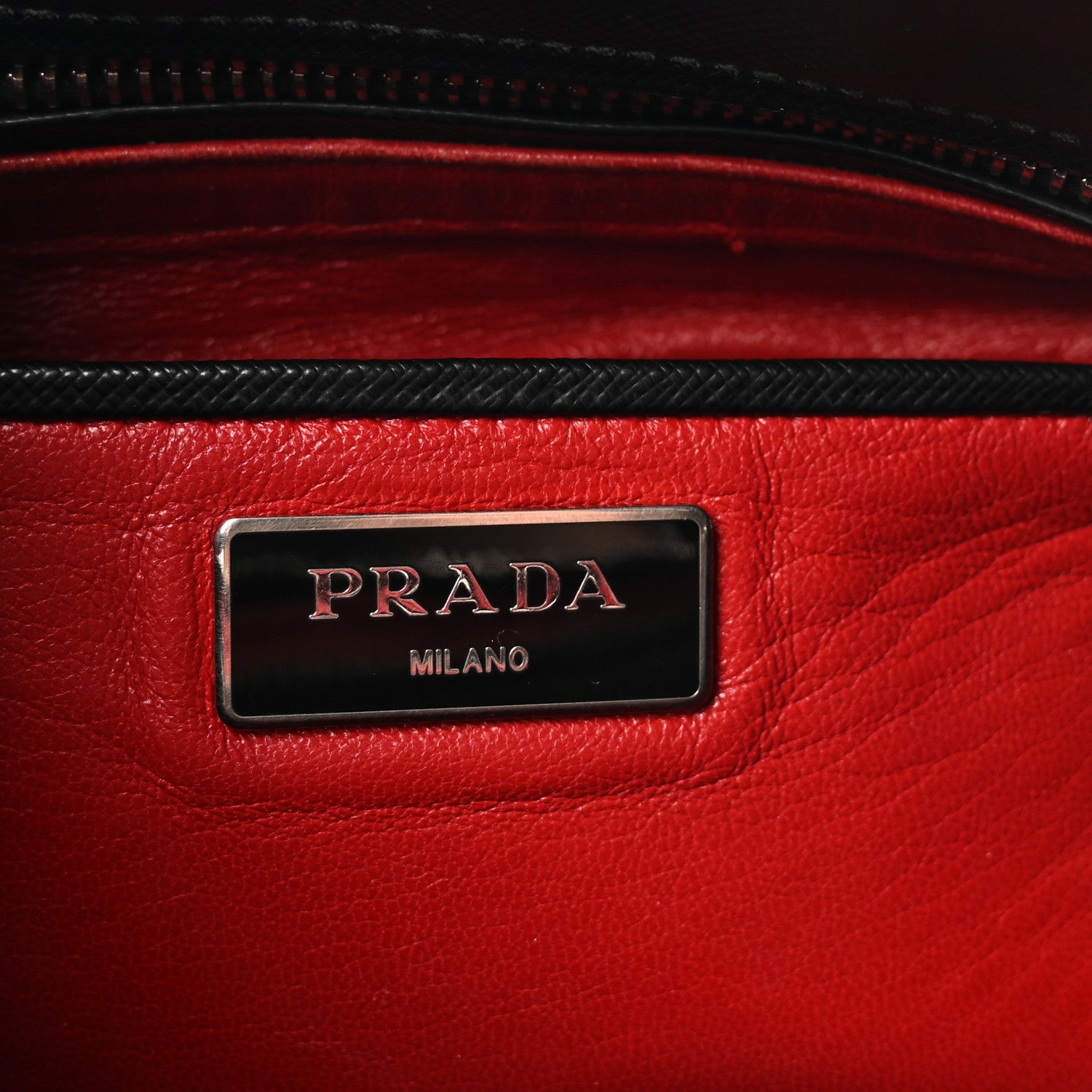 Prada Saffiano Medium Galleria Double Zip Tote Black Talco 6 of 9