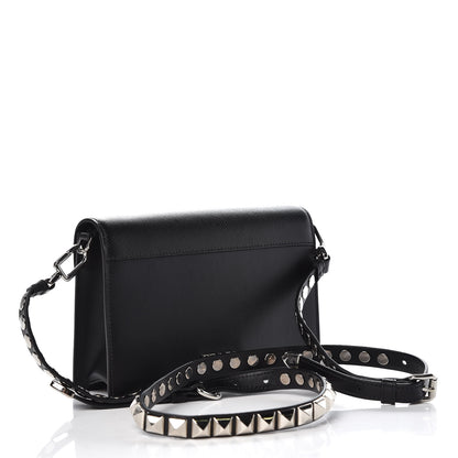 Prada City Calfskin Saffiano Racing Logo Elektra Shoulder Bag Fuxia Black 3 of 7