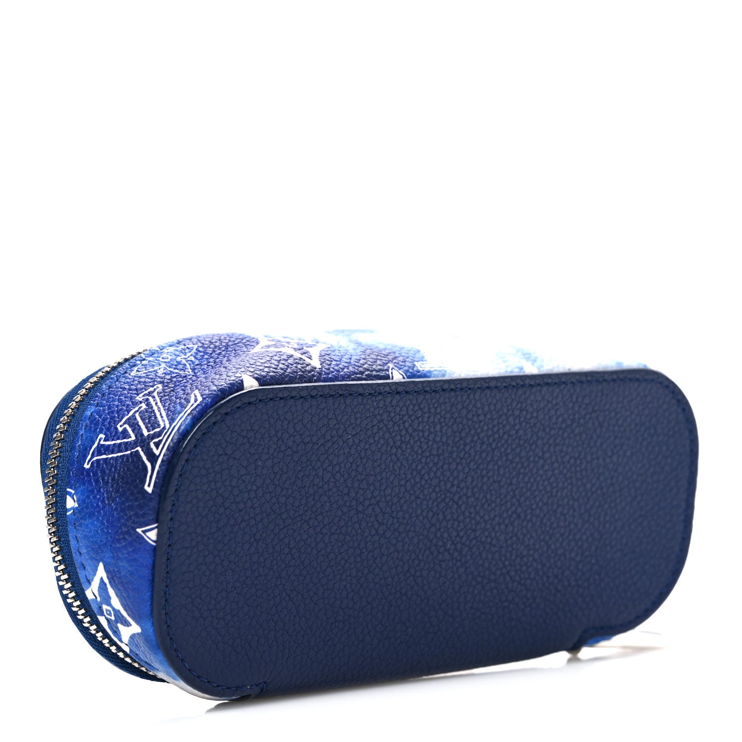 Louis Vuitton Cowhide Monogram Bandana Sunglasses Case GM Blue White 4 of 6