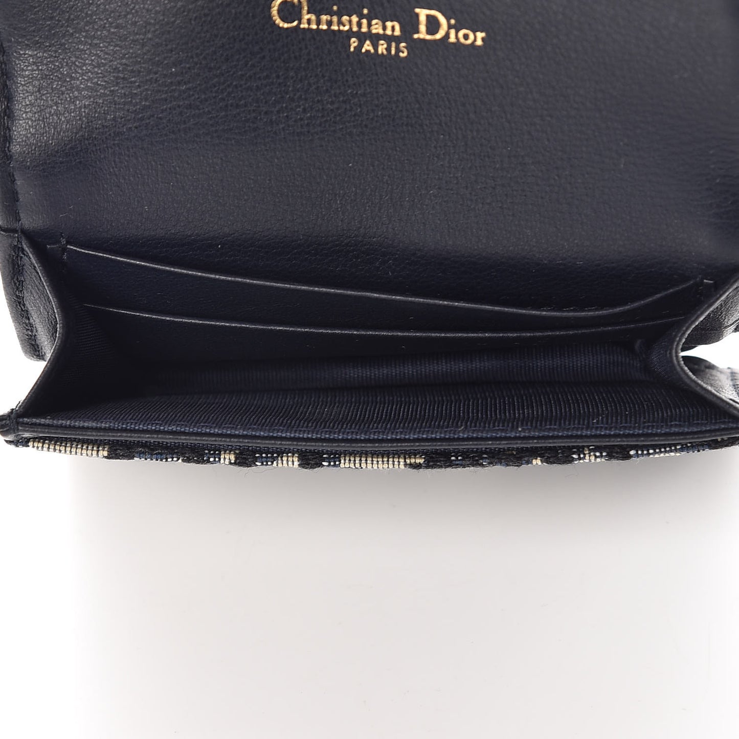 Oblique Saddle Card Holder Blue