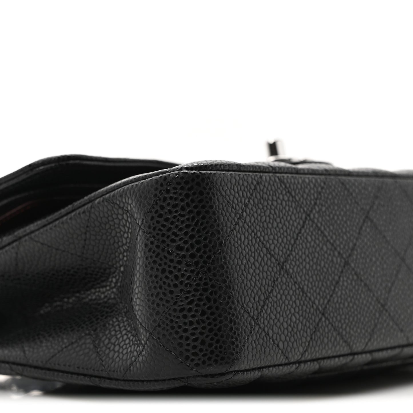 Caviar Quilted Small Double Flap Black