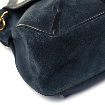 Chloe Suede Medium Lexa Shoulder Bag Silver Blue 8 of 11