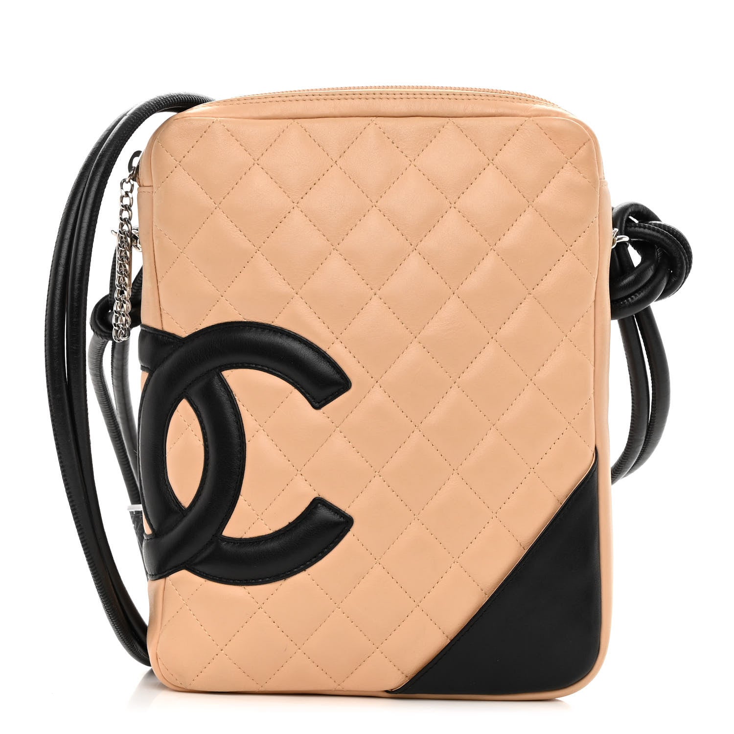 Chanel Calfskin Quilted Medium Cambon Messenger Beige Black 1 of 17