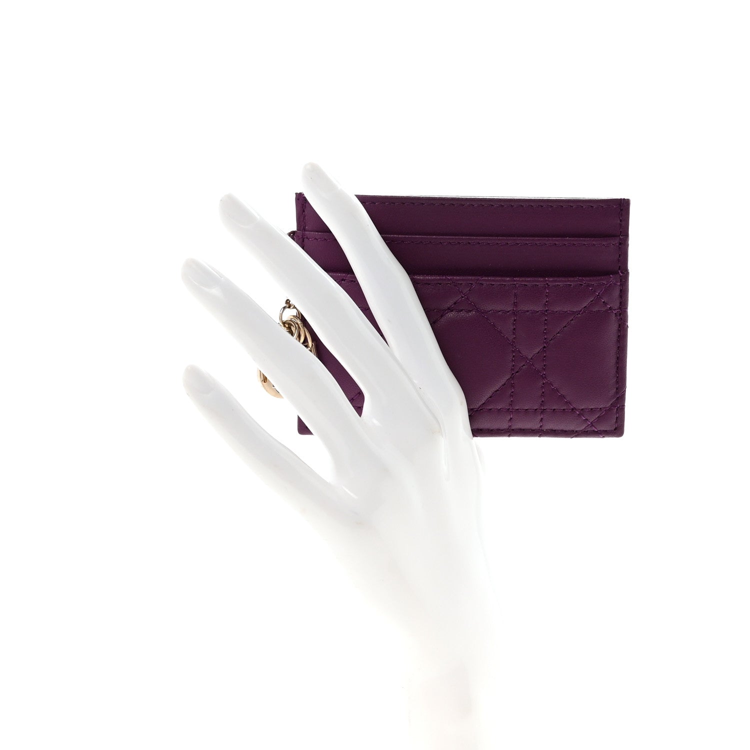 Christian Dior Lambskin Cannage Lady Dior Card Holder More 2 of 7