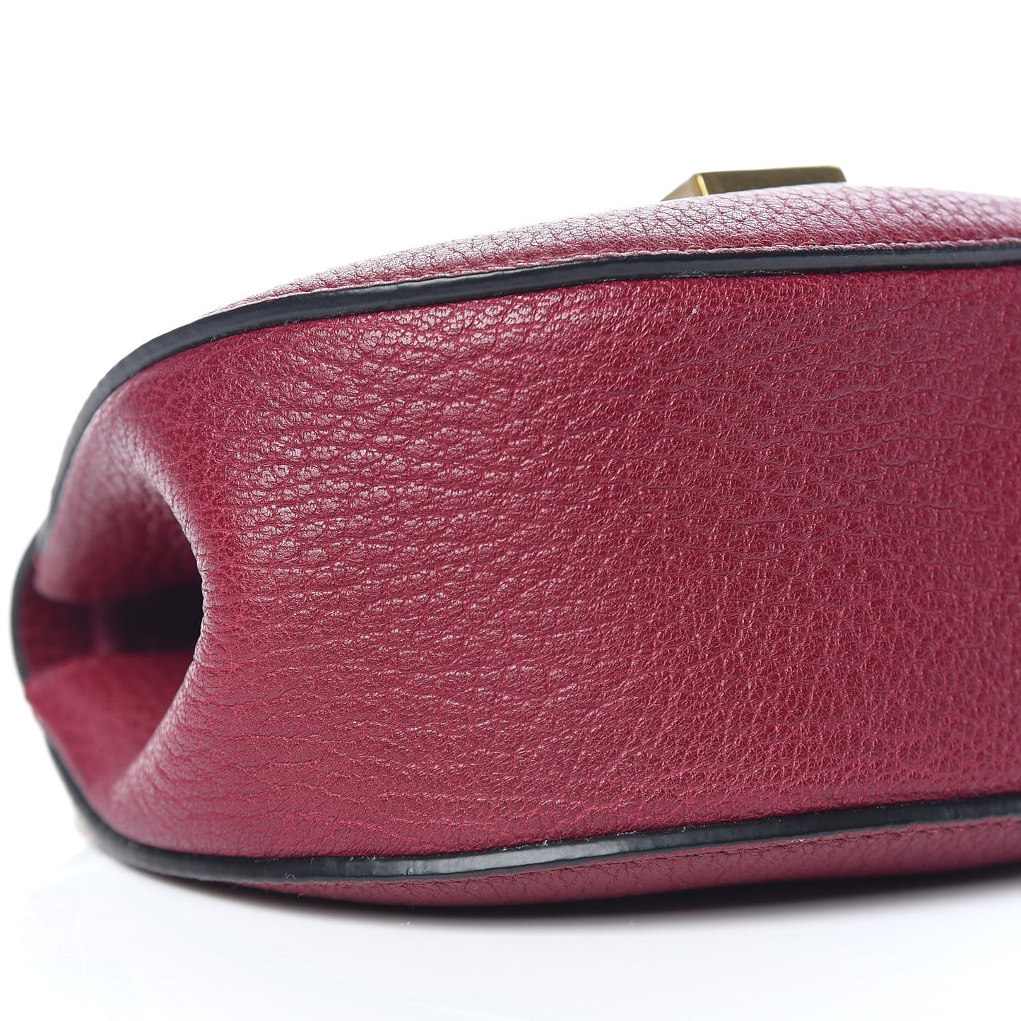 Grained Lambskin Nano Drew Shoulder Bag Wine Purple