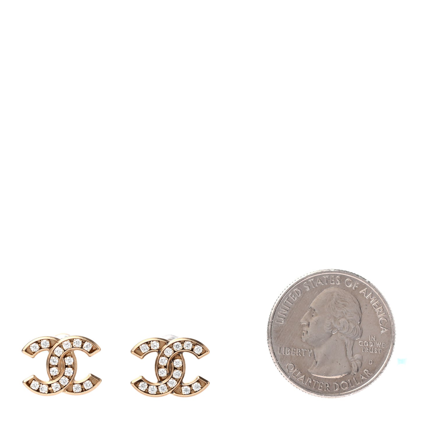 Crystal CC Earrings Gold