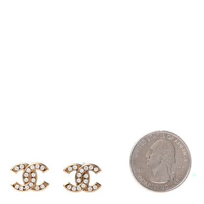 Chanel Crystal CC Earrings Gold 2 of 4