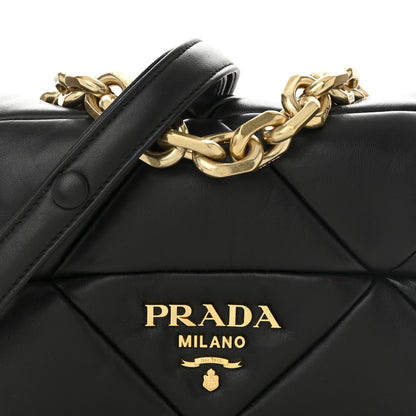 Prada Nappa Metal Quilted Small Patchwork System Flap Bag Black 8 of 11
