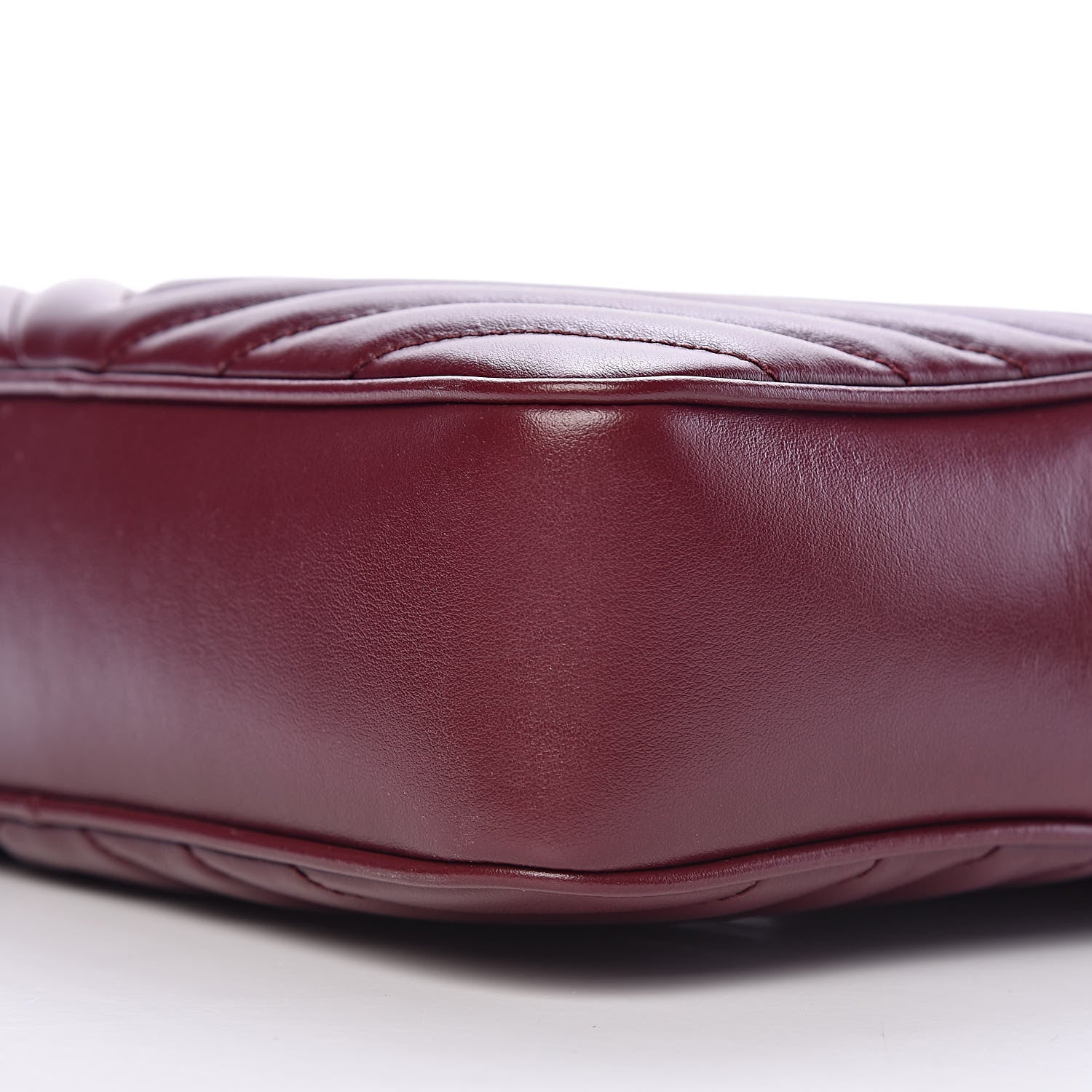 Saint Laurent Calfskin Matelasse Monogram Lou Camera Bag Dark Legion Red 9 of 10
