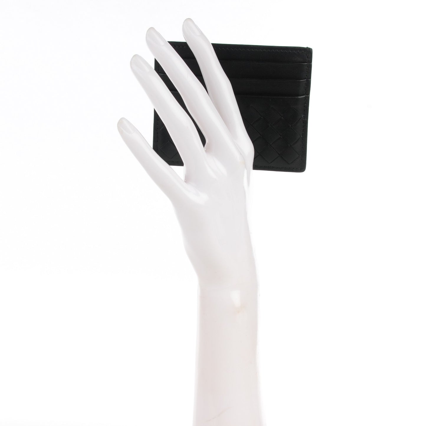 Nappa Intrecciato VN Card Case Nero Black