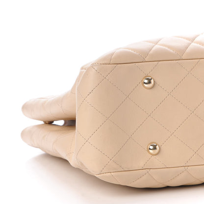 Chanel Calfskin Quilted Large CC Shopping Tote Beige 11 of 12