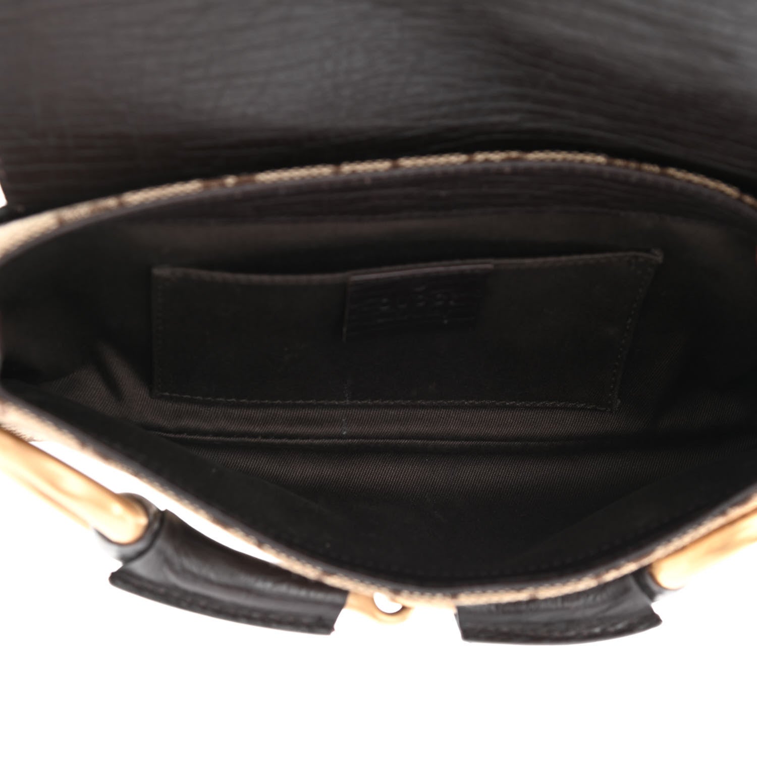 Gucci Monogram Horsebit Clutch Dark Brown 5 of 10