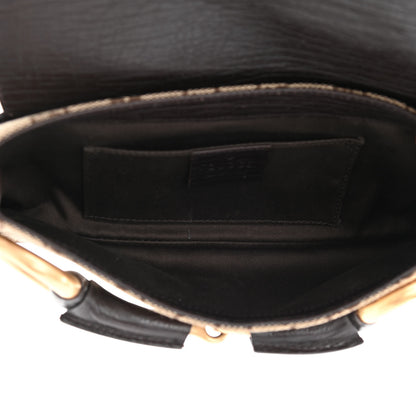 Gucci Monogram Horsebit Clutch Dark Brown 5 of 10