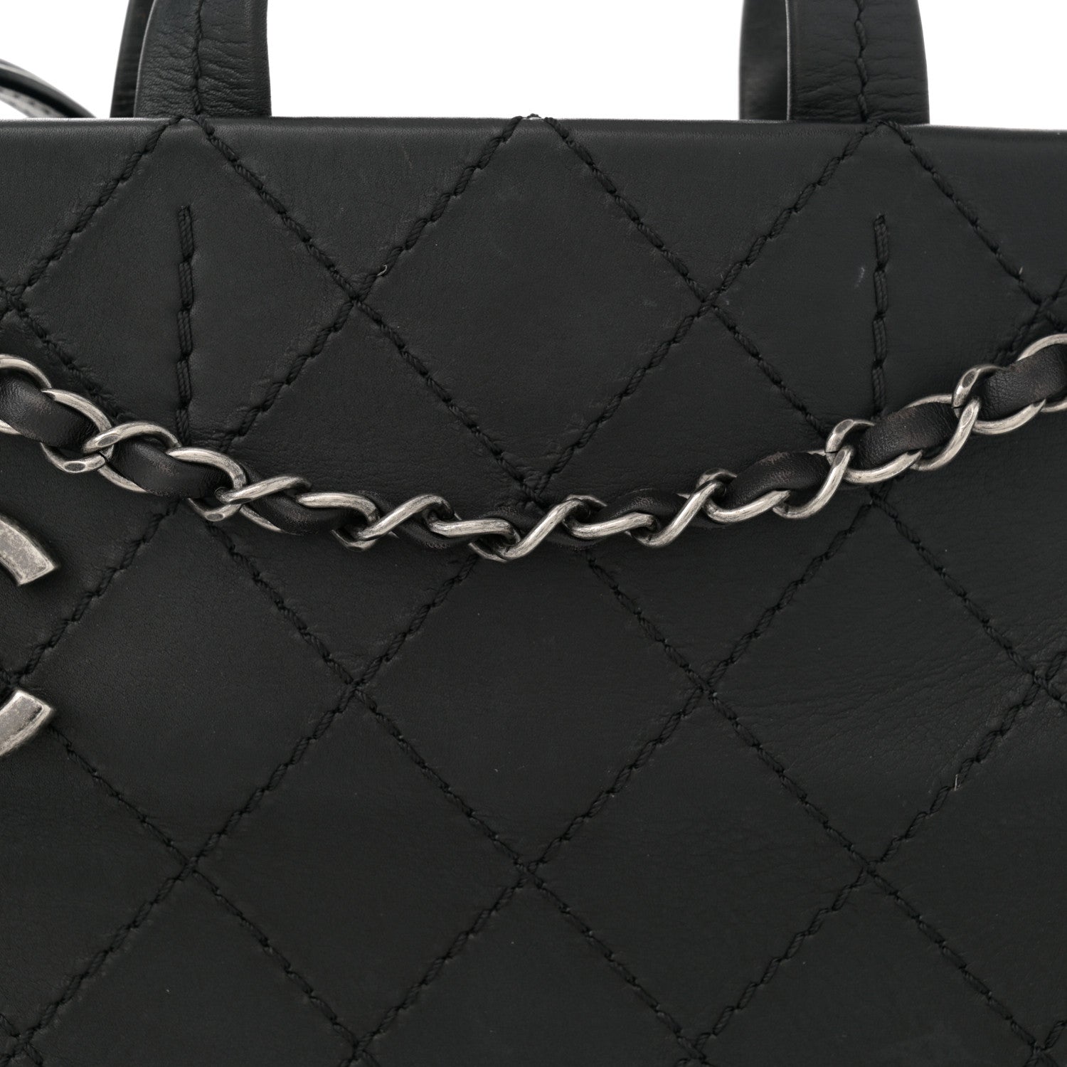 Chanel Grained Calfskin CC Pocket Tote Black 8 of 11