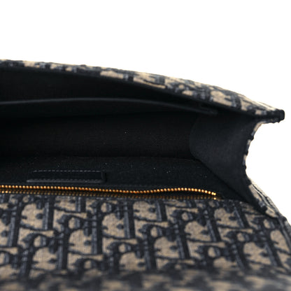 Christian Dior Oblique 30 Montaigne Chain Flap Bag Blue 5 of 14
