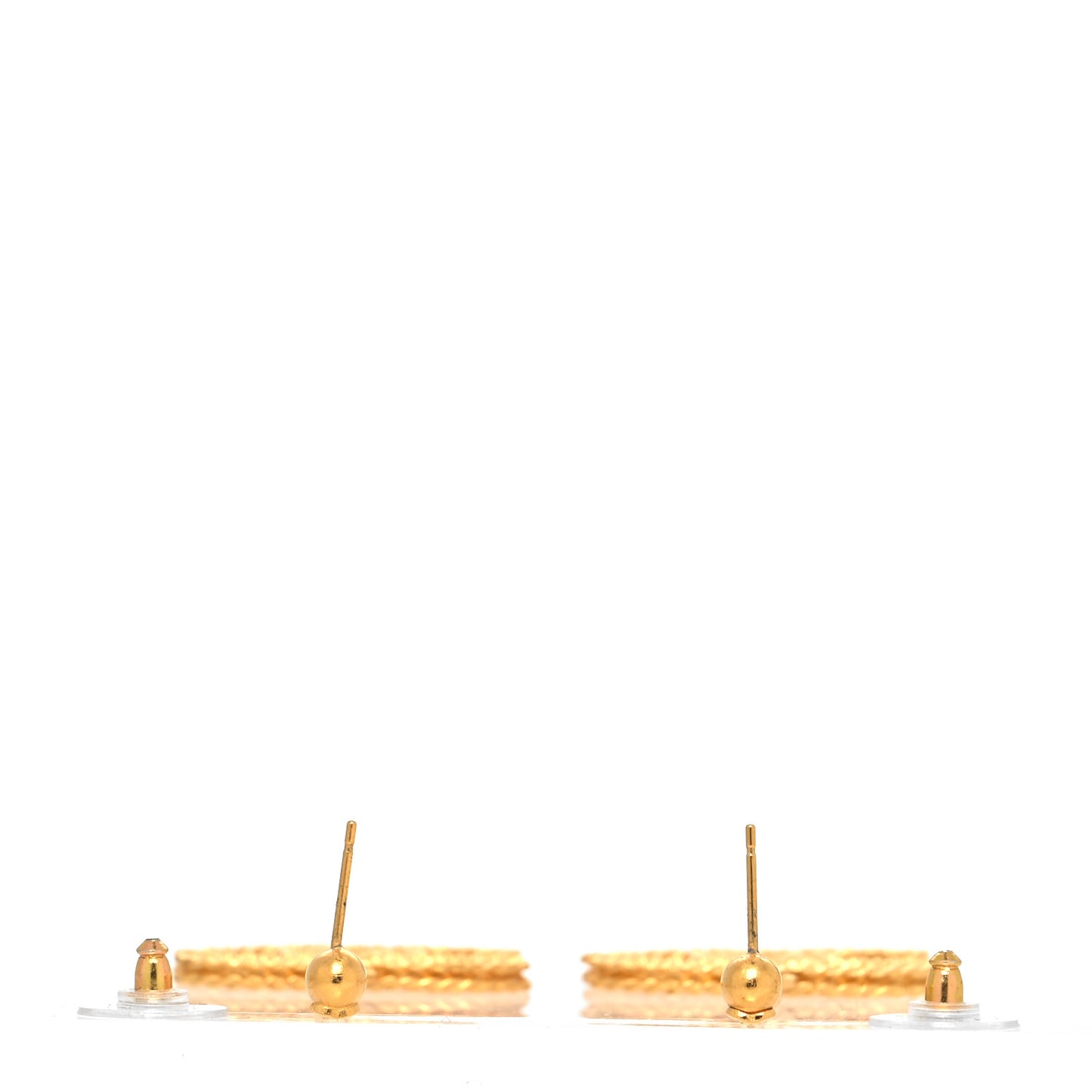 CC Drop Earrings Matte Gold