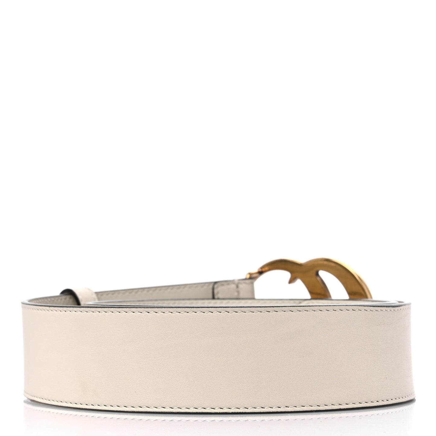 Calfskin Double G 40mm Belt 75 30 Mystic White