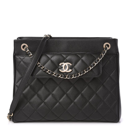 Chanel Caviar Quilted In Out Flap Shopping Tote Black 1 of 11