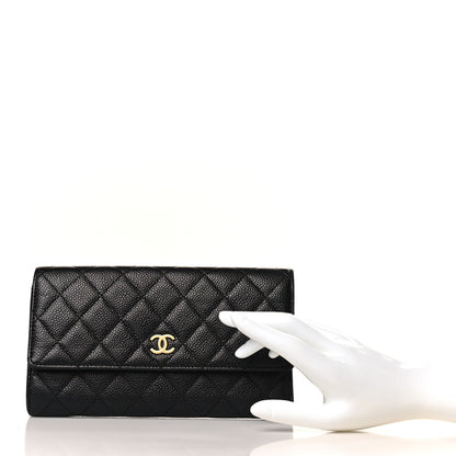 Chanel Caviar Quilted Large Flap Wallet Black 2 of 8
