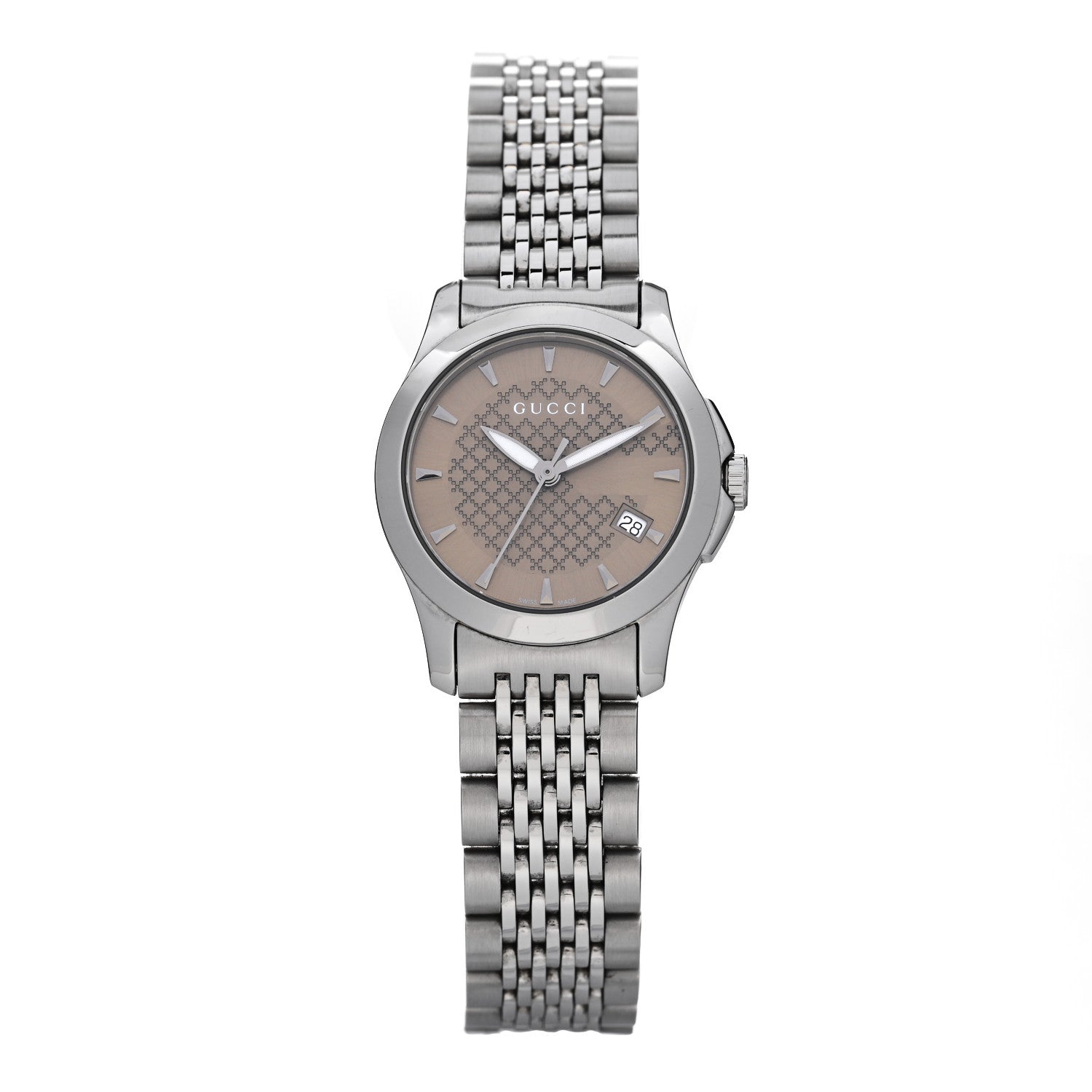Gucci Stainless Steel 27mm G-Timeless Quartz Watch Brown 1 of 5